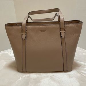 Kate Spade Oakwood Street Chandra Pebble Leather Muted Taupe Tote
